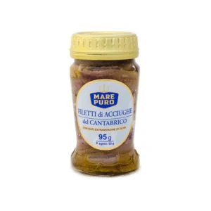 Fillets Of Anchovies From The Cantabrian Sea With Capers In Extra Virgin Olive Oil 95 grams - TONNOMAREMIO