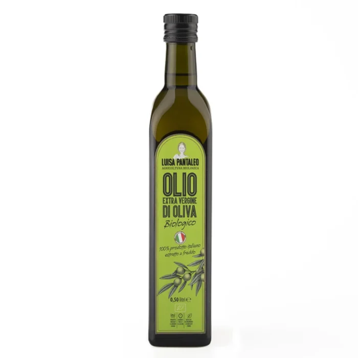 Olio-extravergine-oliva-Pantaleo Olio extravergine d'Oliva Biologico in bottiglia 0,250 Lt