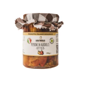 Sweet and Sour Peppers Under Oil Organic - Luisa Pantaleo