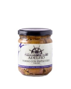 Tuna with pistachios in olive oil in a jar - Adelfio